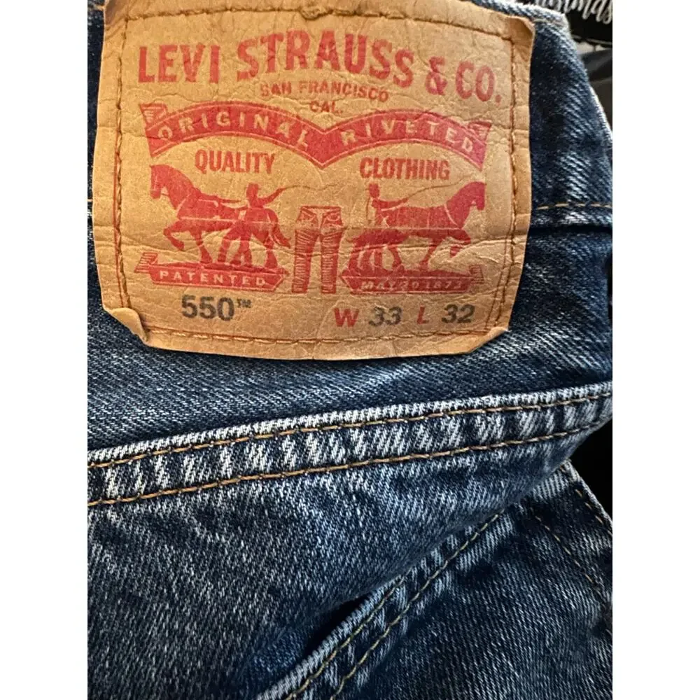 Levi's 550 Relaxed Fit Jeans, Medium Stonewash, Men's 33x32